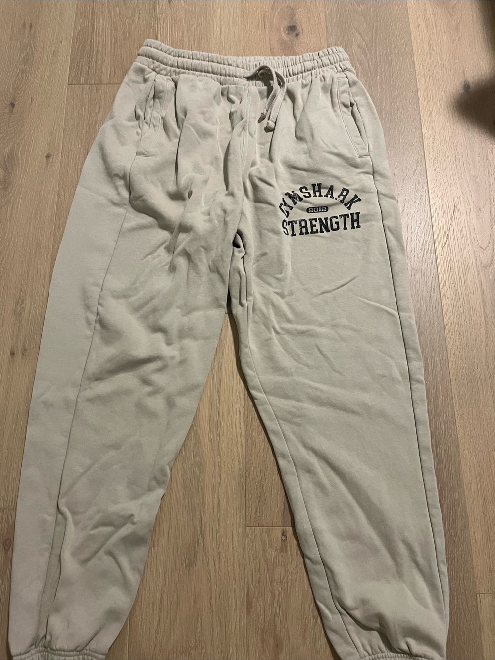 Gymshark Cream Off-White Strength Joggers